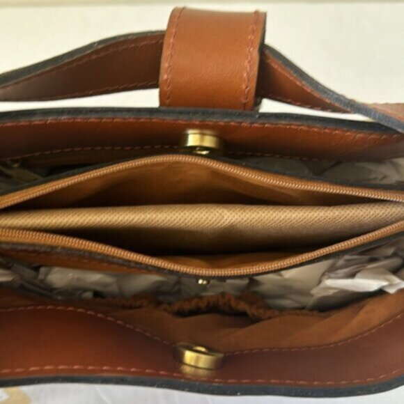 Patricia Nash Irving Bucket Handbag Leath Distressed Vintage Victorian Garden - Picture 14 of 16